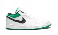 air jordan 1 low dunk white lucky green black